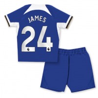 Chelsea Reece James #24 Domáci Detský futbalový dres 2023-24 Krátky Rukáv (+ trenírky)